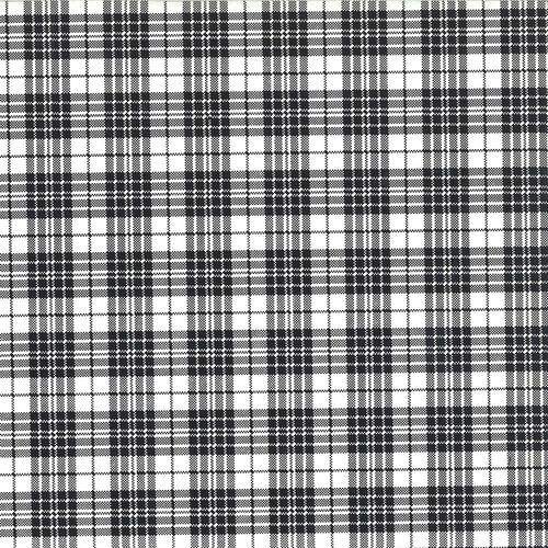 Papertree 50*70 100g Tartan Blanc/Noir - Lot De 10 Feuilles