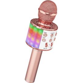 Micro Karaoké avec effets vocaux et lumineux - rose