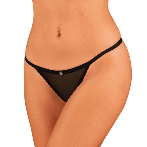 String Ouvert Celia Noir - Obsessive
