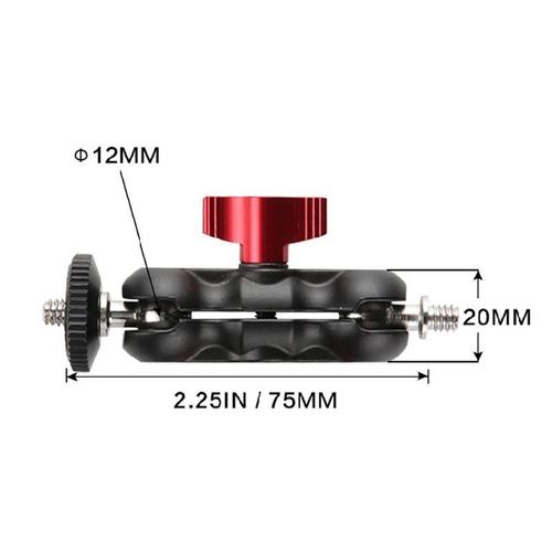 Adaptateur de montage de chaussures à Double tête sphérique, bras magique, vis de 1/4 pouces, GPS Portable, téléphone, moniteur LCD, lumière vidéo DV, appareil photo DSLR