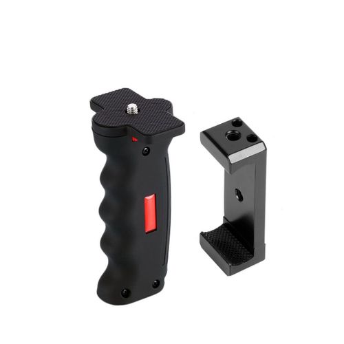 Grip à main et clip - Mini trépied de poche universel monopode, support stabilisateur de poignée avec Clip de téléphone portable pour Gopro Sony pour caméscope numérique iPhone