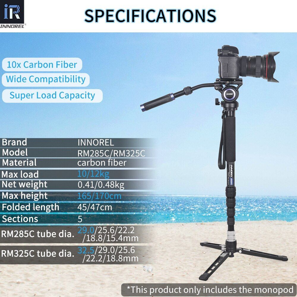 Monopode RM325C - Monopode professionnel en Fiber de carbone... - 2