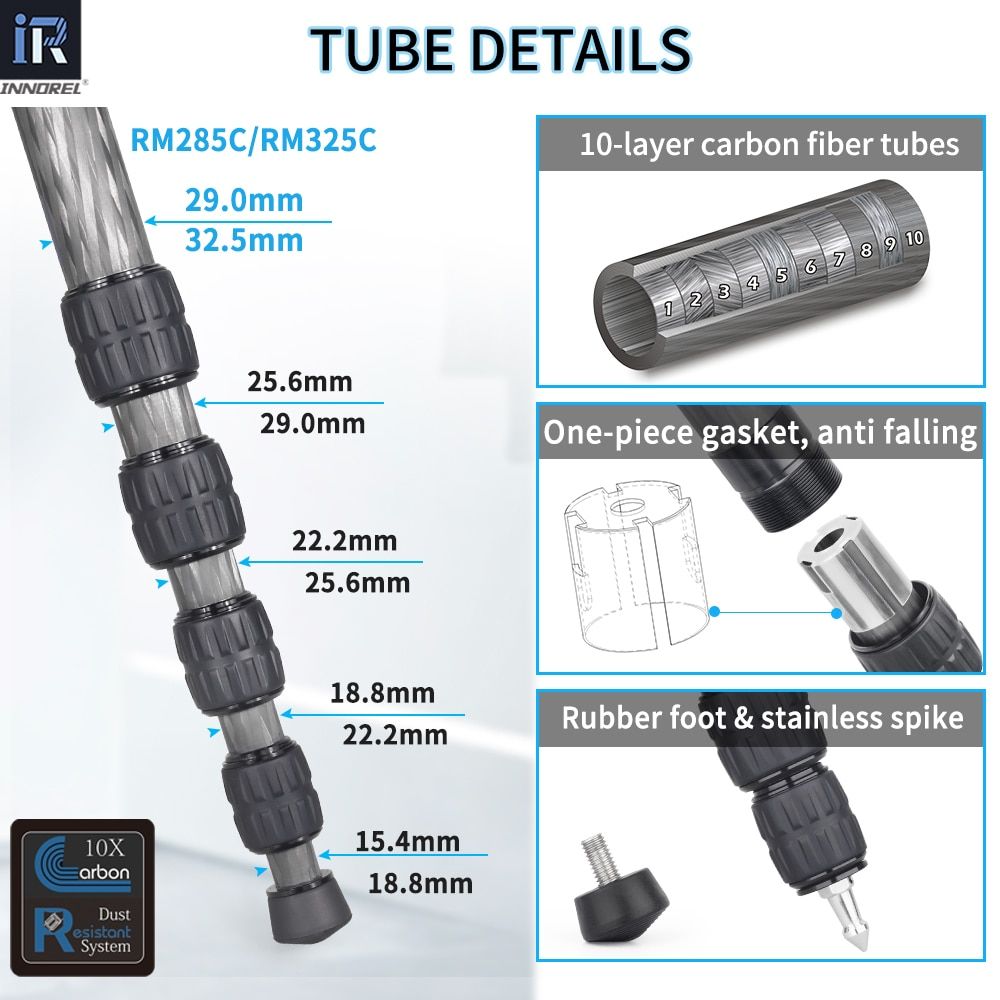 Monopode RM285C - Monopode professionnel en Fiber de carbone... - 4