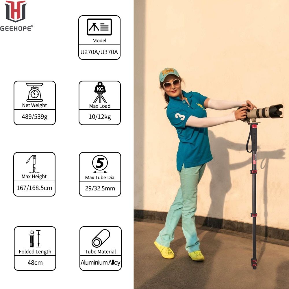 U370A - support de camra vido professionnel en alliage'alu... - 2