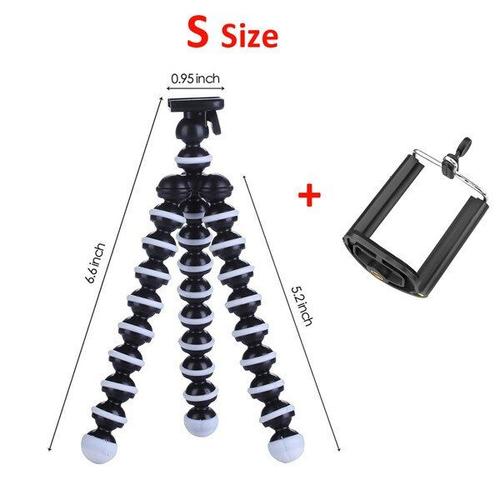 S Size - Trépied poulpe Gorillapod Flexible, pour téléphone portable, appareil photo, Table de bureau, Mini trépied pour iphone huawei Samsung xiaomi