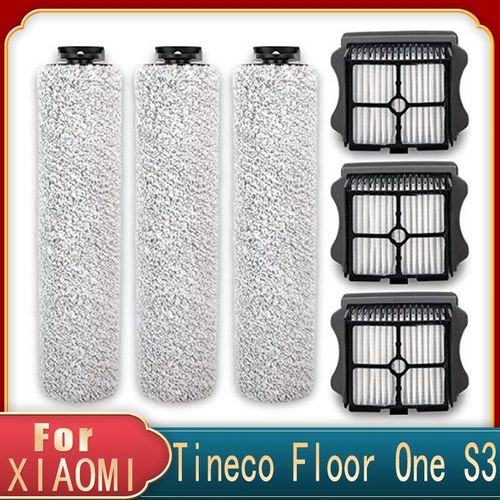 Kit de remplacement de brosse à rouleau et de filtre, accessoires pour aspirateur sec/humide sans fil Tineco Floor One S3 et IFloor 3