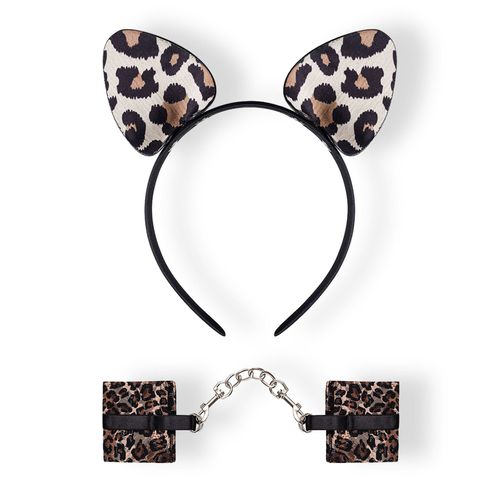 Menottes Avec Serre-Tête Oreilles Tigerlla Noir - Obsessive