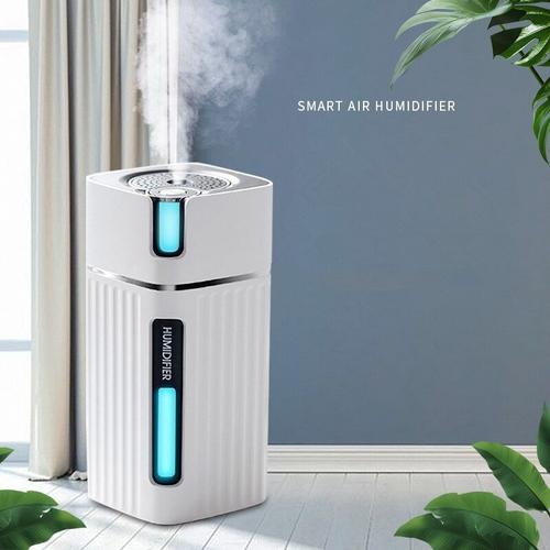 Humidificateur d'air intelligent, diffuseur ultrasonique de brume fraîche, avec lumière LED de couleur, pour le bureau et la voiture