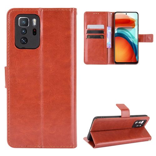 Coque Xiaomi Redmi Note 10 Pro 5g,Etui Pour Xiaomi Redmi Note 10 Pro 5g,Coque En Cuir Pour Xiaomi Redmi Note 10 Pro 5g,Convient A Etui La Xiaomi Redmi Note 10 Pro 5g,Marron