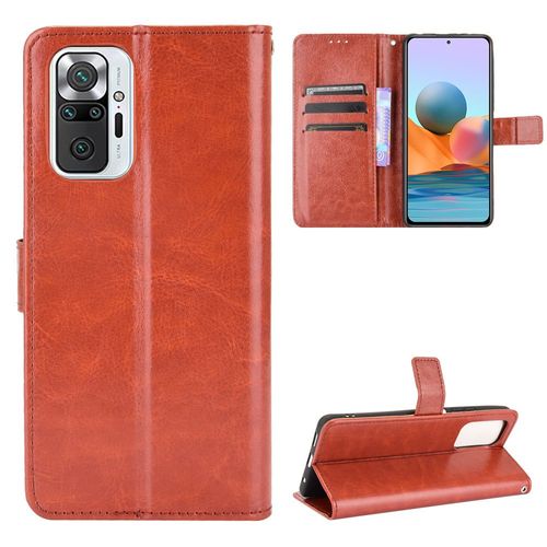 Coque Xiaomi Redmi Note 10 Pro Max,Etui Pour Xiaomi Redmi Note 10 Pro Max,Coque En Cuir Pour Xiaomi Redmi Note 10 Pro Max,Convient A Etui La Xiaomi Redmi Note 10 Pro Max,Marron