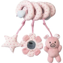 Stroller Pendentif Décoratif Avec Spirale Décorative En Peluche, Cochon Rose Mignon Pour Landau, Poussette¿Cadeaux Pour Bébé