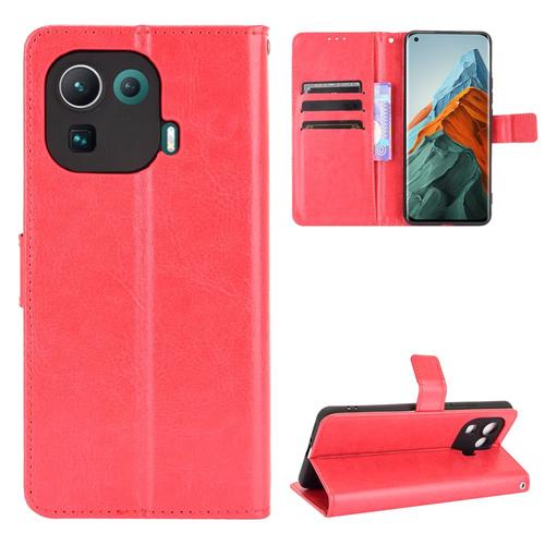 Coque Xiaomi Mi 11 Pro,Etui Pour Xiaomi Mi 11 Pro,Coque En Cuir Pour Xiaomi Mi 11 Pro,Convient A Etui La Xiaomi Mi 11 Pro,Rouge