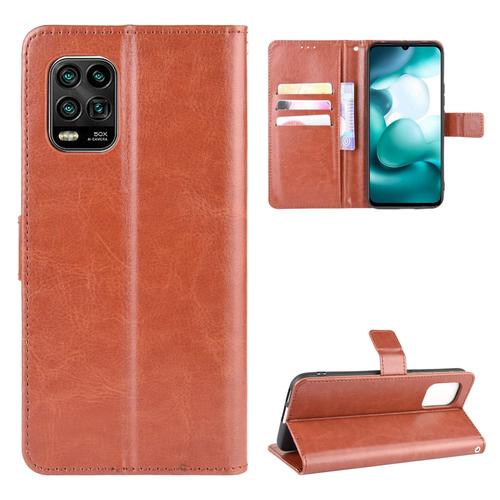 Coque Xiaomi Mi 10 Lite,Etui Pour Xiaomi Mi 10 Lite,Coque En Cuir Pour Xiaomi Mi 10 Lite,Convient A Etui La Xiaomi Mi 10 Lite,Marron