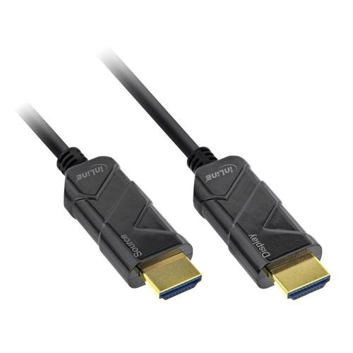 Inline Hdmi 8k4k Aoc Kabel, Schwarz - 20m