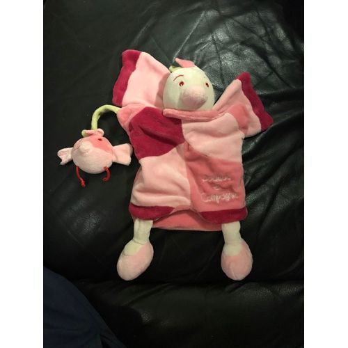 Doudou Et Compagnie Marionnette Oiseau Canard Rose + Bébé