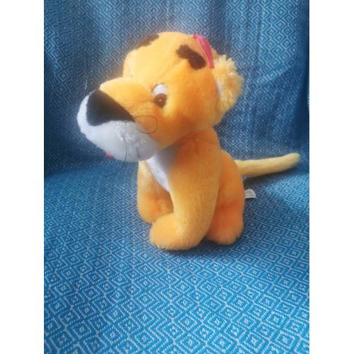 Doudou Peluche Tigre Panthère Blanc Orange Assis Langue Eluz