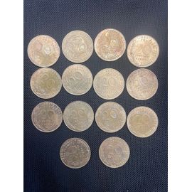 Lot 14 Pièces 20 Centimes Francs - Année 1984