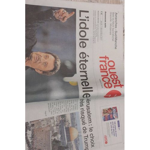 Ouest France N°22331 Annonce Décès Johnny Hallyday