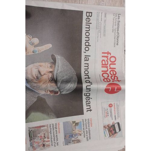 Ouest France N°23493 Spécial Mort De Kean Paul Belmondo