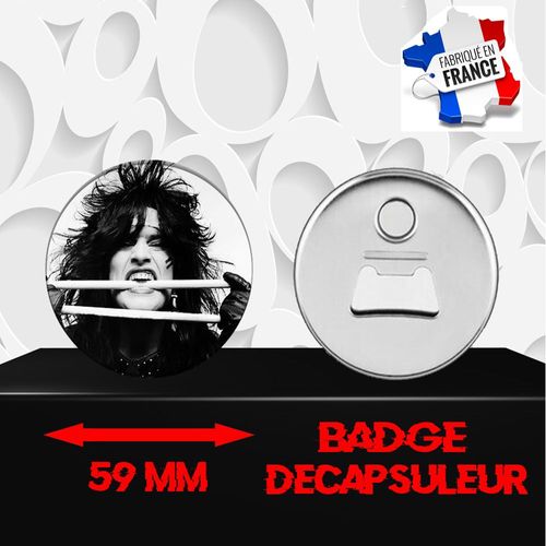 Magnet Décoratif Décapsuleur Aimanté 59 Mm Groupe Rock Motley Crue 462