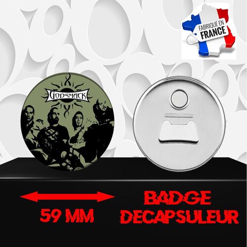 Magnet Décoratif Décapsuleur Aimanté 59 Mm Groupe Rock Godsmack 527