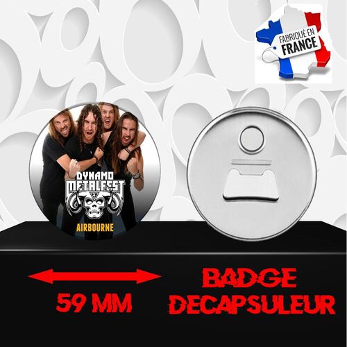 Magnet Décoratif Décapsuleur Aimanté 59 Mm Groupe Rock Airbourne 556