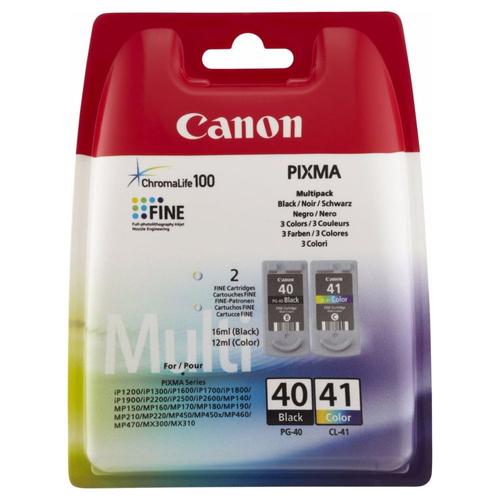 Canon 40/CL-41 - Pack de 2 cartouches d'encre - noir, couleurs - Pour Canon PIXMA
