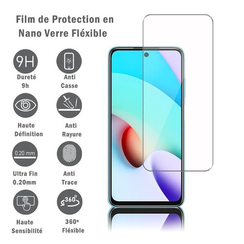 1 Film Protection D'écran En Verre Nano Fléxible Pour Xiaomi Redmi Note 11 4g 6.5", Dureté 9h Inrayable Incassable Invisible Ultra Résistant