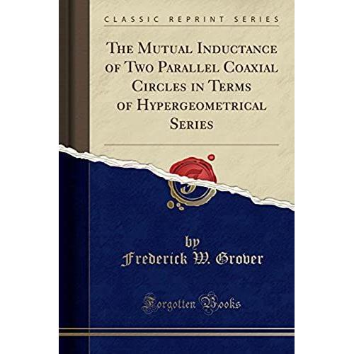 Grover, F: Mutual Inductance Of Two Parallel Coaxial Circles