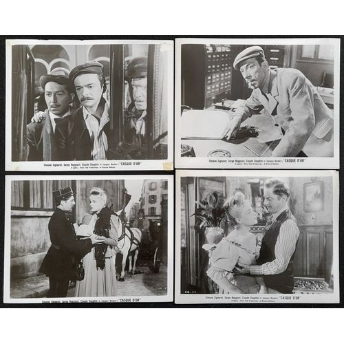 Casque D'or * Film 1952 Jacques Becker - 4 Photos Originales D'exploitation De Cinéma Usa - Affiche 20,5x25,5 Cm * Simone Signoret ; Serge Reggiani ; Claude Dauphin