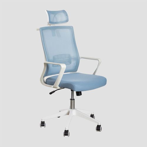 Chaise De Bureau Avec Roulettes Et Accoudoirs Teill Colors Bleu Niagara