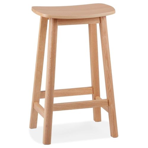Tabouret Snack Mi-Hauteur 'dumas Mini' En Bois Finition Naturelle