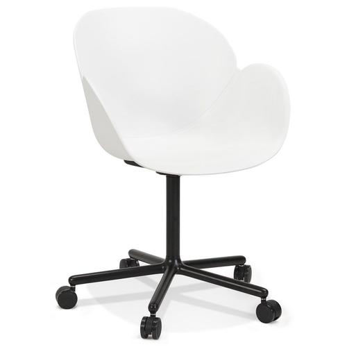 Chaise De Bureau Avec Accoudoirs 'orion' Blanche