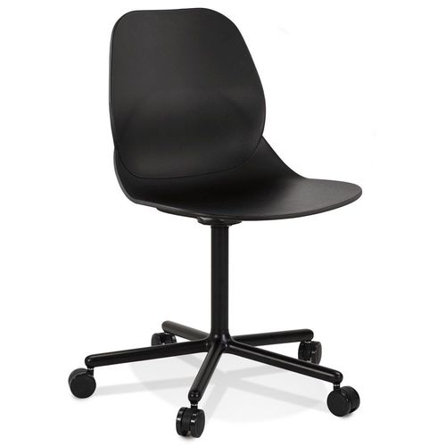Chaise De Bureau Moderne 'magellan' Noire Sur Roulettes