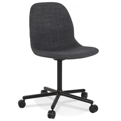 Chaise De Bureau 'polaris' Gris Foncé Sur Roulettes