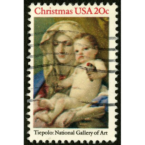 Timbre Christmas Usa 20c Tiepolo National Gallery Of Art