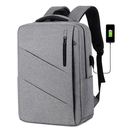 Sac a dos pour ordinateur portable 17 pouces pour homme decontracte gris sac  d ecole sac a dos d affaires pour voyage travail en plein air