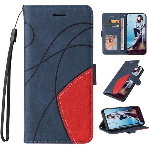 Coque Compatible Avec Xiaomi Redmi Note 4x Premium Leather Portefeuille Pour Xiaomi Redmi Note 4x Souple Silicone Tpu Flip En Cuir Etui De Protectionn,Bleu