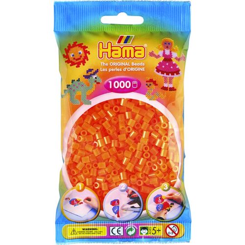 Hama Midi Sachet 1000 Perles Orange Néon