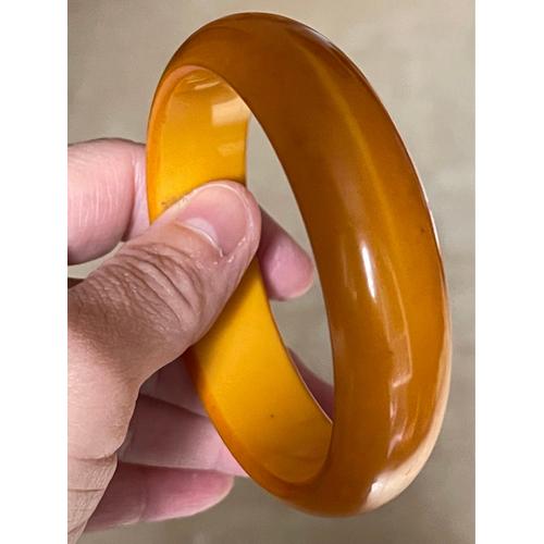 Bracelet En Bakelite Couleur Ambre