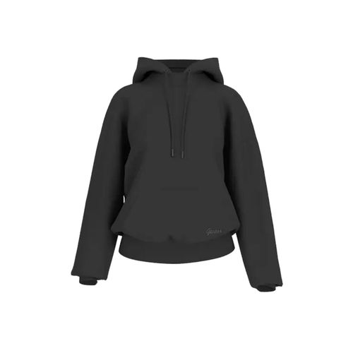 Sweat Capuche Hooded Guess Hooded Scuba Sweatsh - Eco Scuba Suede Noir