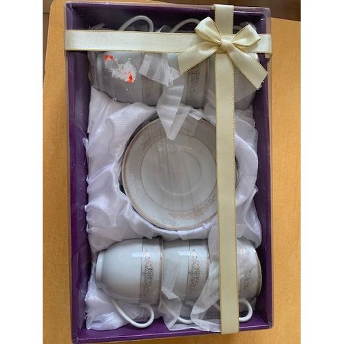 Service À Café (6 Tasses Et Soucoupes) - Porcelaine Qualité Roumaine