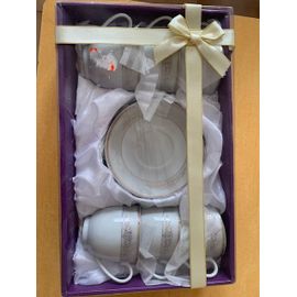 Service À Café (6 Tasses Et Soucoupes) - Porcelaine Qualité Roumaine