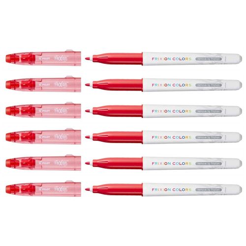 Pilot Lot De 6 Feutres Coloriage Effaçable Frixion Colors Pointe Moyenne Rouge