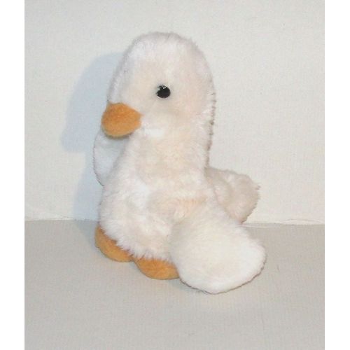 Doudou Oie Canard Vintage Sucre D'orge - Peluche Semi Plat Bébé Oie