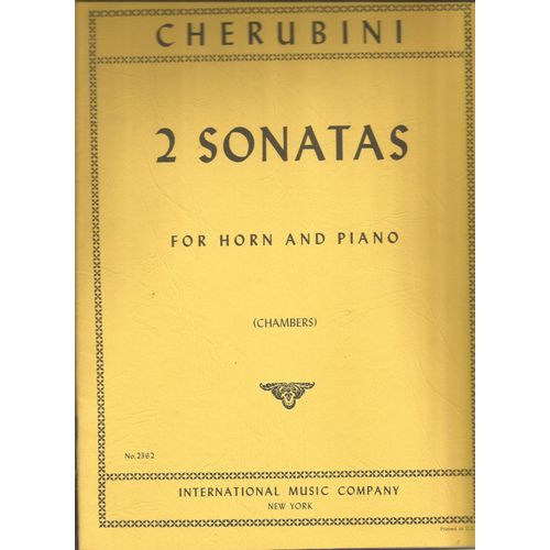 Cherubini 2 Sonatas For Horn And Piano