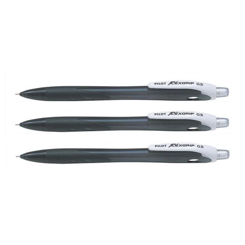 Pilot Lot De 3 Porte-Mines Rexgrip Begreen 0,5 Mm Noir