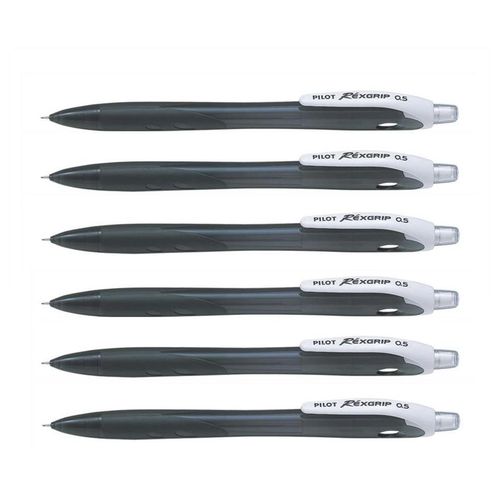 Pilot Lot De 6 Porte-Mines Rexgrip Begreen 0,5 Mm Noir