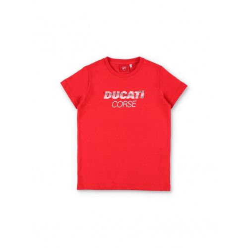 T-Shirt Enfant Ducati Corse Logo Rayure Officiel Motogp