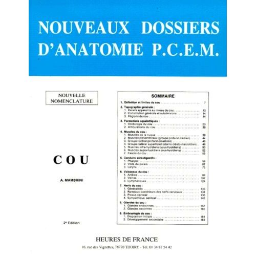 Cou - Nouvelle Nomenclature